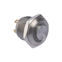 Rs Pro 1759180 Illuminated Push Button Switch, Momentary, Panel Mount, 16mm Cutout, Spst, Yellow Led, 36V Dc, IP67
