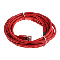 Rs Pro 411205 Cat6 Male RJ45 to Male RJ45 Ethernet Cable, S/FTP, Red Pvc Sheath, 3m