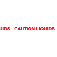 Avon AVN9816320K 50mm X 66m (pack of 5) - Printed 'caution Liquids' Tape