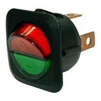 Multicomp Pro MCR13-203AL3-01-BGRGR1 Rocker Switch, Spst, 25A, 12VDC, Panel