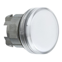 Schneider Electric ZB4BV013 White Pilot Light Head Ø22 Plain Lens for Integral Led