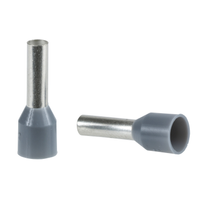 Schneider Electric DZ5CE025 Cable Ends, Linergy Tr Cable Ends, Single Conductor, Grey, 2.5mmÂ², Medium Size, 10 Sets of 100