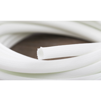 Rs Pro Braided Fibreglass Natural Cable Sleeve, 6mm Diameter, 5m Length (1 Bag of 5 Metres)