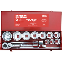 Kennedy-Pro KEN5829470K 1in. Socket Set, Metric, Set of 15