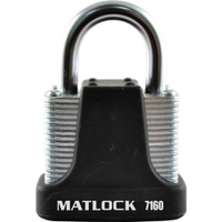 Matlock MTL9507160K Keyed Alike Strong Steel Padlock 40MM Black
