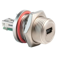 Multicomp Pro MP002435 Adapter, Mini USB-B RCPT-RCPT, IP68