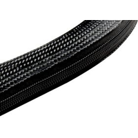 Multicomp Pro PP001385 Zipper Braided Cable Wrap, Pe, Blk, 1M, 3.28 Ft