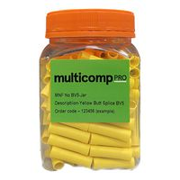 Multicomp Pro BV5-JAR Crimp Terminal, Butt, Yellow, 10-12AWG