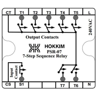 Hokkim PSR-07 Sequence Relay Through Contacts 7-STEP