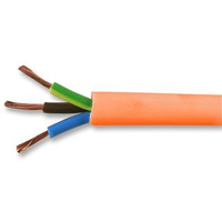 Multicomp Pro 3183Y-2.50MMORN100M Flex Cable, 3CORE, Org, 2.5MM2, 100M