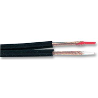 Pro Power JY-8022 Cable, Twin, Scrned, 20/0.12MM, BLK,100M