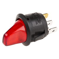 Rs Pro 419845 Toggle Switch, Panel Mount, On-Off, Spst, Tab Terminal, 250V