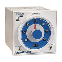 ALLEN-BRADLEY 700-HR52TU24 700-HR Timing Relay 0.05S-300H Dpdt 24-48VAC 12-48VDC