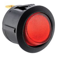 Multicomp Pro MP004432 Rocker Sw, Spst, 12VDC, Red, Panel