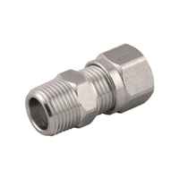 Rs Pro 2312736 69480 Series Straight Fitting, Bsp 1/4 Bsp Male to Push in 8 Mm, Threaded-to-Tube Connection Style