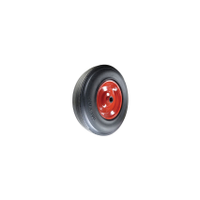 Atlas Workholders ATL9458324K Rubber Tyre Pressed Steel Ctr 355mm-25mmB Wheel R/BRG