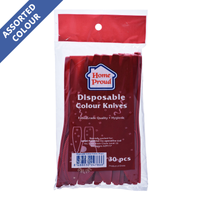 Homeproud Disposable Knives Assorted Colour 30 Per Pack