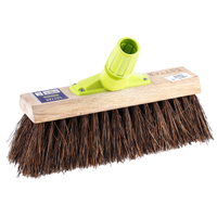 Cottam Broom, Red With Bassine, Cane Bristles for Industrial, Yard