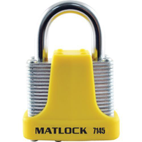 Matlock MTL9507145K Key Padlock Strong Steel 40MM Ellow