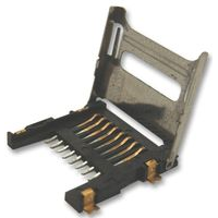 Multicomp 460DE08C3 Connector, Micro Sd, Hinged, Smt, R/A
