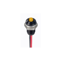 Rs Pro 1713795 Yellow Panel Mount Indicator, 1.8 ? 3.3V Dc, 6mm Mounting Hole Size, Lead Wires Termination, IP67