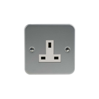 Rs Pro 7683501 British, Indoor Use - Grey 1 Gang Plug Socket, 0 Poles, 13A, Type G