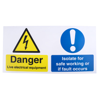 Rs Pro 9175425 Electrical Hazard Warning Sign (english)