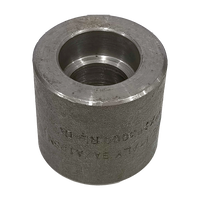 Lame Stainless Steel 316 Reduced Coupling Pipe Fitting, 2" X 1/2" Socket Weld, Weld-in Type, up to 3000 Psi, Forged Pipe Coupler Connector Adapter for General Wog