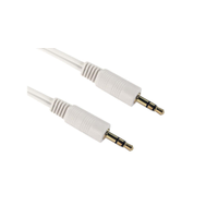 Rs Pro 1924413 Male 3.5mm Stereo Jack to Male 3.5mm Stereo Jack Aux Cable, White, 10m