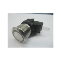 Rs Pro 1758865 Illuminated Push Button Switch, Momentary, Panel Mount, 19.1mm Cutout, Spst, White Led, 250 / 125V Ac, IP67