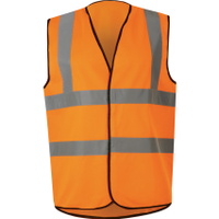 Halo HAL9624251B Hi-Vis Vest, Orange, Medium, Hook & Loop Closure, Polyester