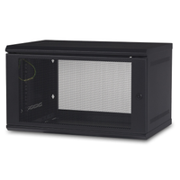 Apc AR106 Netshelter 6U Wallmount Rack Enclosure Cabinet, Single Hinged, Switch Depth, Unassembled