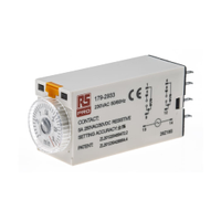 Rs Pro 1792933 Plug in Single Function Timer Relay, 230V Ac, Dpdt, 0.1 ? 3min