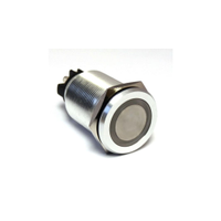 Rs Pro 2489177 Illuminated Push Button Switch, Momentary, Panel Mount, 19.2mm Cutout, Dpst, Green Led, 250V Ac, IP65