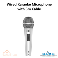 D.lab Wired Karaoke Microphone With 3m Cable (NR9337) Silver 1 S