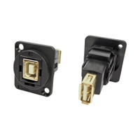 Rs Pro 8741248 Rs Pro Straight, Panel Mount, Socket to Socket Type B to a 2.0 Usb Connector