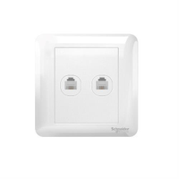 Schneider Electric A3G32RJ4_WE 2 Gang Telephone Socket, White