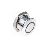 Rs Pro 1758549 Illuminated Push Button Switch, Momentary, Panel Mount, 16mm Cutout, Spst, White Led, 36V Dc, IP67