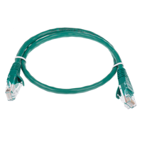 Rs Pro 556538 Cat5e Male RJ45 to Male RJ45 Ethernet Cable, U/UTP, Green Pvc Sheath, 0.5m