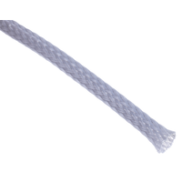 Rs Pro Expandable Braided Pet Grey Cable Sleeve, 5mm Diameter, 5m Length (1 Bag of 5 Metres)