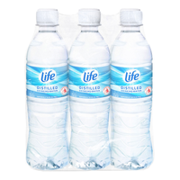 Life 100% Pure Distilled Bottle Water 6 X 550ml