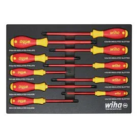 Wiha 32080 Screwdriver Tray Set, Cushion Grip, 10PC