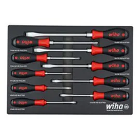 Wiha 53180 Screwdriver Tray Set, Cushion Grip, 10PC