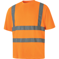Halo HAL9627431H Hi-Vis T-Shirt, Large, Orange, Polyester, EN20471