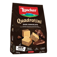 Loacker Quadratini Crispy Wafers Dark Chocolate 250g