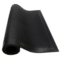 RS PRO Anti-Slip, Entrance Mat, Rubber Scraper, Indoor Use, Black, 900mm  1.8m 10mm