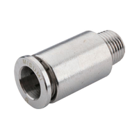 Misumi E-PACK-MBPOC12-1 One-Touch Fittings Brass, Straight Round Male Connector
