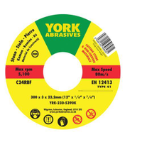 York YRK2305390K C24RBF Flat Cutting Disc Type 41 300X3X22.23MM