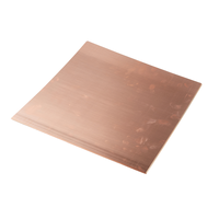 Copper Solid Metal Sheet, 300mm L, 300mm W, 0.35mm Thickness (1 Lot of 5)