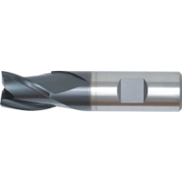 Swisstech SWT1659308A 93, End Mill, Regular, Weldon Flat Shank, 8mm, Powdered Metal Cobalt High Speed Steel, Tialn